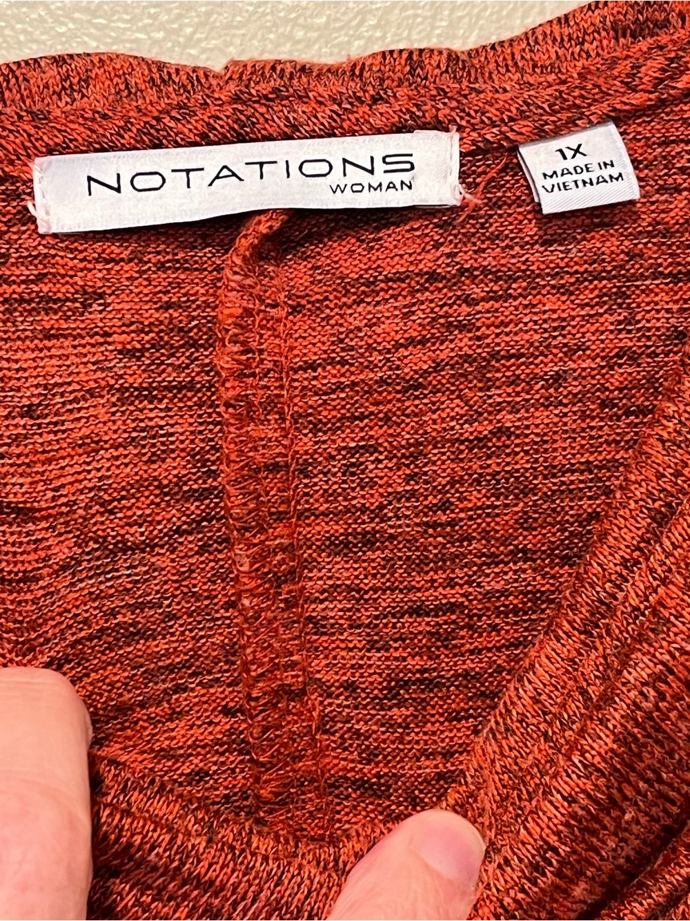 Notations Button-Front Knit Top - Picture 3 of 4